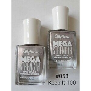 SALLY HANSEN Mega Strength Nail Color "KEEP IT 100" #058 (Lot of 2) - NEW!!!